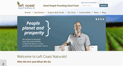 Desktop Screenshot of leftcoastnaturals.com